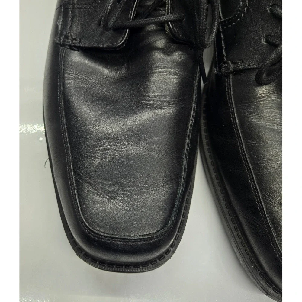 Rockport TruTech Mens Black Leather Square Toe Oxford Dress Shoes A13013 Size 15